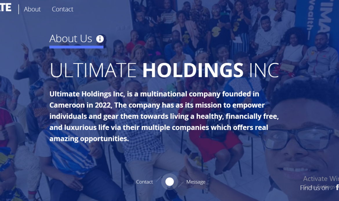 Ultimate Holdings Inc, Website design & development by Webspectron